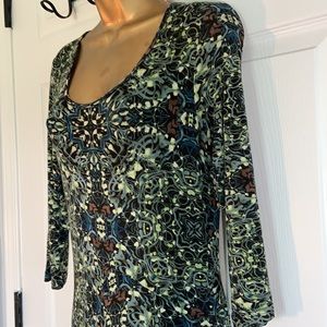 EARTHBOUND TRADING DRESS Boho 3/4 length sleeves